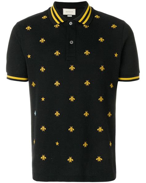 gucci polo bee black